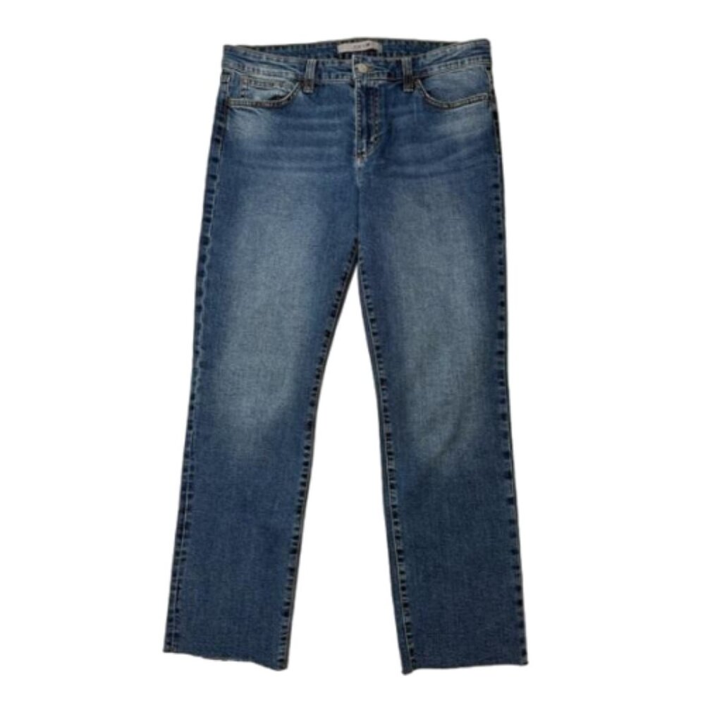 Joe's Jeans Medium Wash Mid Rise Frayed Hem Straight Leg Jeans Size 30 #1851